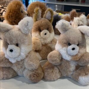 100% alpaca fur Plush Bunny 10” tall